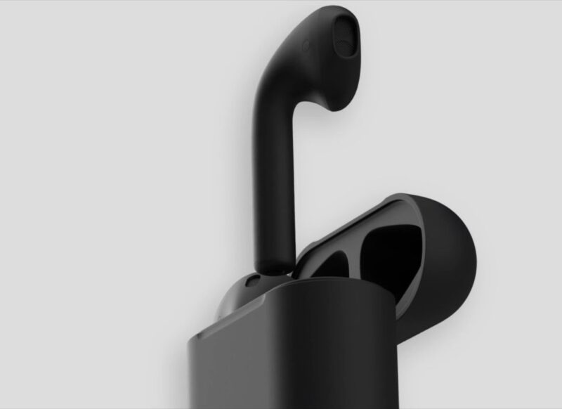 prikaz crnih bežičnih slušalica